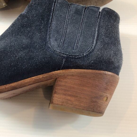 JOIE Blue Suede "Barlow" Ankle Bootie size 37 / US 6.5 - Picture 6 of 9